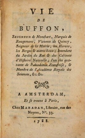 Vie de Buffon