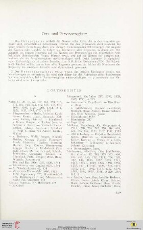 Orts- und Personenregister