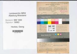 Entnazifizierung Georg Heckes, geb. 03.07.1907 (Kaufmann)