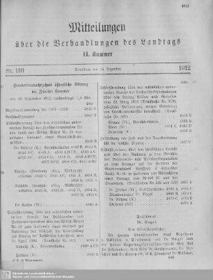118. Sitzung