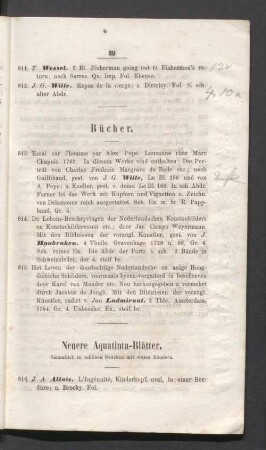 Neuere Aquatinta-Blätter