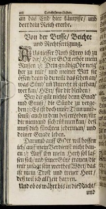 Von der Busse/ Beichte und Rechtfertigung.