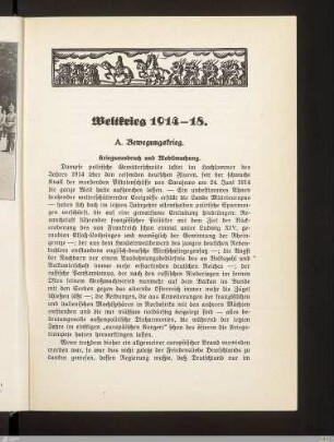 Kriegsausbruch und Mobilmachung