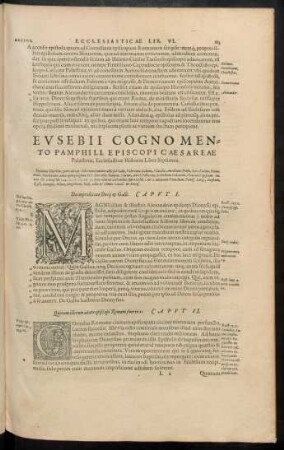 Eusebii ... Ecclesiasticae Historiae Liber Septimus.