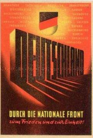 Postkarte des Deutschen Volkskongresses Thüringen
