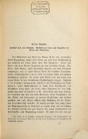 Alexander Braun's Leben : nach seinem handschriftlichen Nachlaß ; mit A. Braun's Bildniss