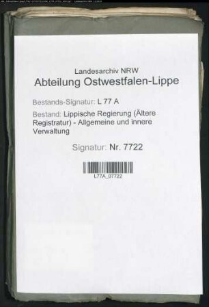 Rücksteuer für exportierten Branntwein aus dem Flecken Lage