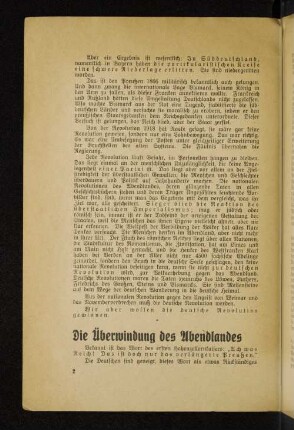 Die Überwindung des Abendlandes