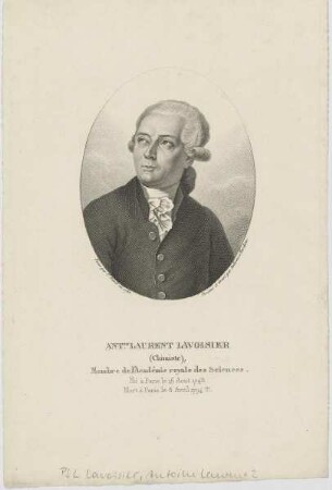 Bildnis des Ant. Laurent Lavoisier