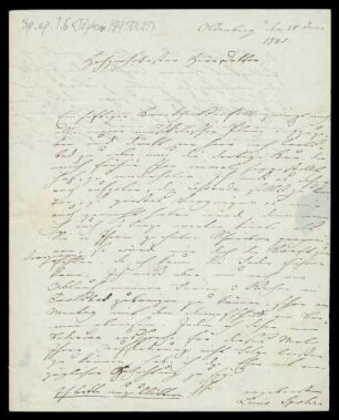 Brief von Louis Spohr an Albert Theodor Töpken