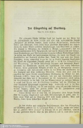 Der Sängerkrieg auf Wartburg
