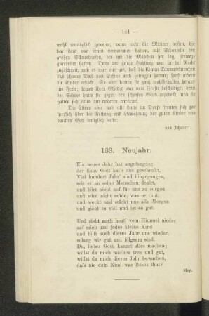 163. Neujahr.