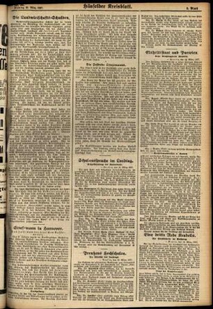 Zweite Ausgabe vom Dienstag, den 22. März 1927.