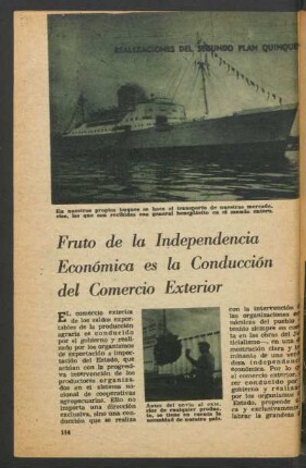 Fruto de la Independencia Económica es la Conducción del Comercio Exterior