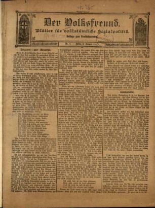 Ausgabe vom Sonntag, den 08. Januar 1911.