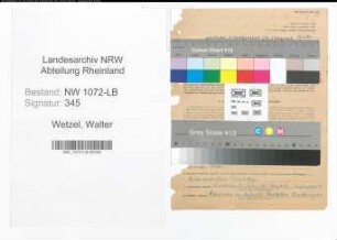 Entnazifizierung Walter Wetzel , geb. 04.07.1897 (Obersteuersekretaer)