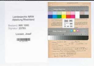 Entnazifizierung Josef Loosen, geb. 28.07.1900 (Kraftfahrer)