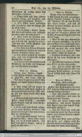 Der 15. Psalm. Göttliche Freundschafft