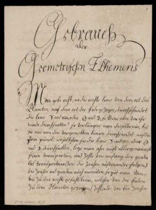 Gebrauch der geometrischen Ephemeris