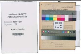Entnazifizierung Martin Amend , geb. 27.02.1898 (Landwirt)