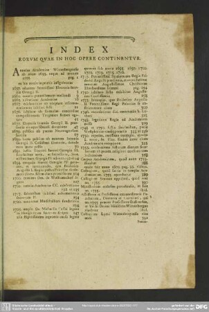 Index Eorum Quae In Hoc Opere Continentur