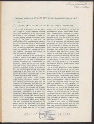 Some principles of museum administration