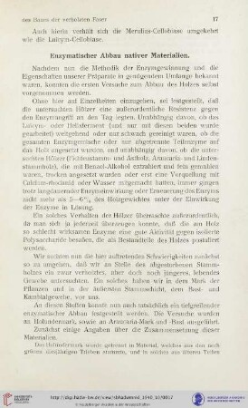 Enzymatischer Abbau nativer Materialien