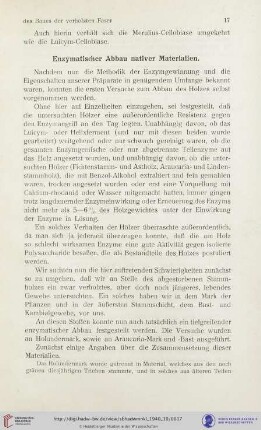 Enzymatischer Abbau nativer Materialien