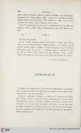 Chronique