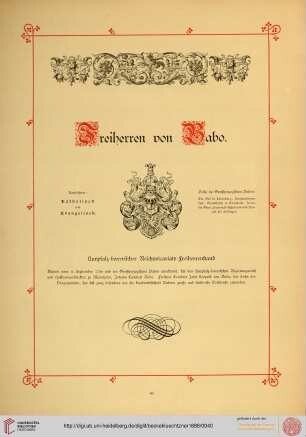 von Babo, von Baumbach-Amönau, von Bayer, von Beck, Berckheim, von Berlichingen, von Bernus, von Berstett, von Bethmann, von Bettendorff, von Beust, von Bismarck, von Blittersdorff, von Bodman, von Böckh, Böcklin von Böcklinsau, von Boemble, von Bohlen und Halbach, Bourze von Seethal, von Brandt, von Brauer, von Braun, von Buol-Berenbach, von Buß
