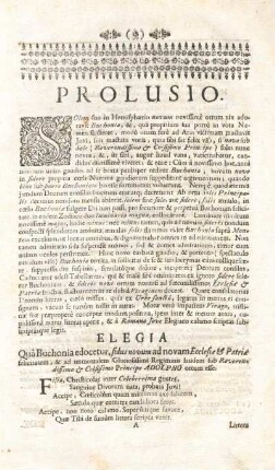 Elegia Qua Buchonia edocetur, fidus novum ad novam Ecclesiae et Patriae ...