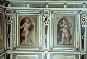 Wandfeld: Putto als Musica; Wandfeld: Putto als Dialectica