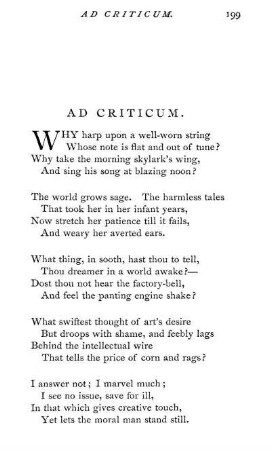 Ad Criticum.