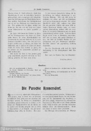 Die Parochie Rennersdorf