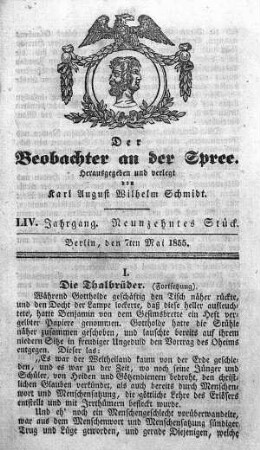 19. Stück, 7. Mai 1855
