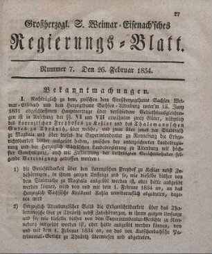 Nr. 7 : 26. Februar 1834
