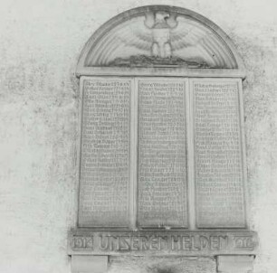 Gedenktafel für die Gefallenen des 1. Weltkrieges : Gedenktafel für die Gefallenen des 1. Weltkrieges. Sandstein (nach 1918). Leubsdorf (Kreis Flöha), Friedhof
