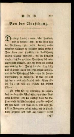 Von der Vorsehung