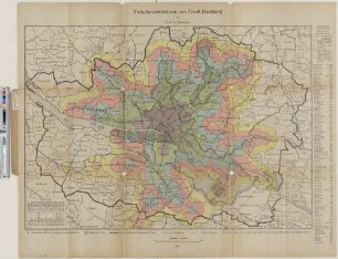 Verkehrszeitenkarte von Groß-Hamburg