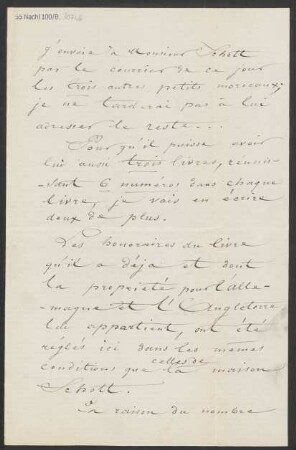 Brief an B. Schott's Söhne : 26.05.1889