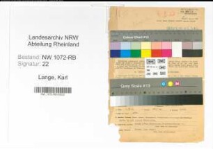 Entnazifizierung Karl Lange , geb. 22.02.1890 (Installateur)