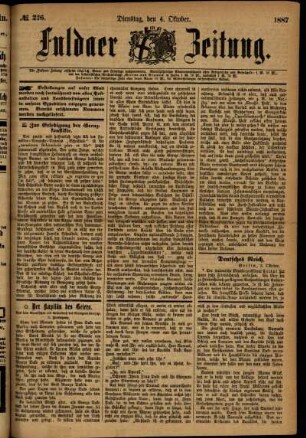 Ausgabe vom Dienstag, den 04. Oktober 1887.