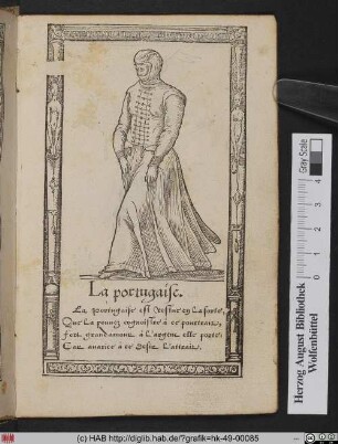 La portugaise [Recueil de la diversité des habits, Kleidung einer Portugiesin]