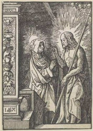 Christus erscheint der heiligen Mutter, Blatt 58 (von 66) aus der Serie "Die Kleine Passion"