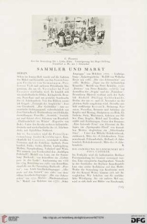 Sammler und Markt