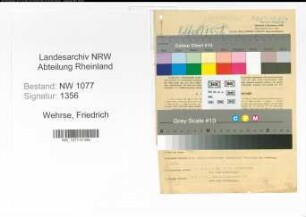 Entnazifizierung Friedrich Wehrse , geb. 31.03.1893 (Polizist)