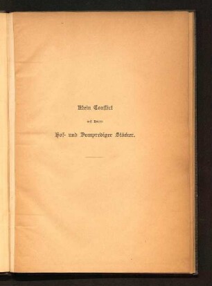 Mein Conflict mit Herrn Hof- und Domprediger Stöcker : eine Rechtfertigung und ein Appell