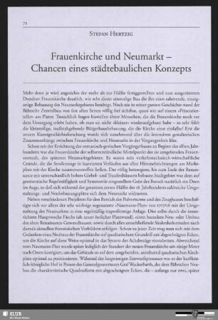Frauenkirche und Neumarkt - Chancen eines städtebaulichen Konzepts