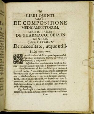 Pars III. De Compositione Medicamentorum.