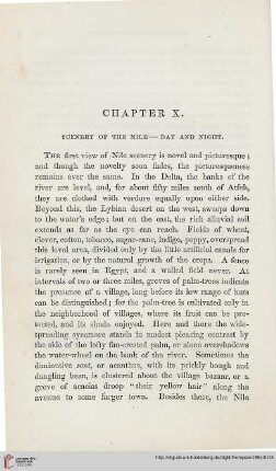 Chapter X: Scenery of the Nile – Day and night